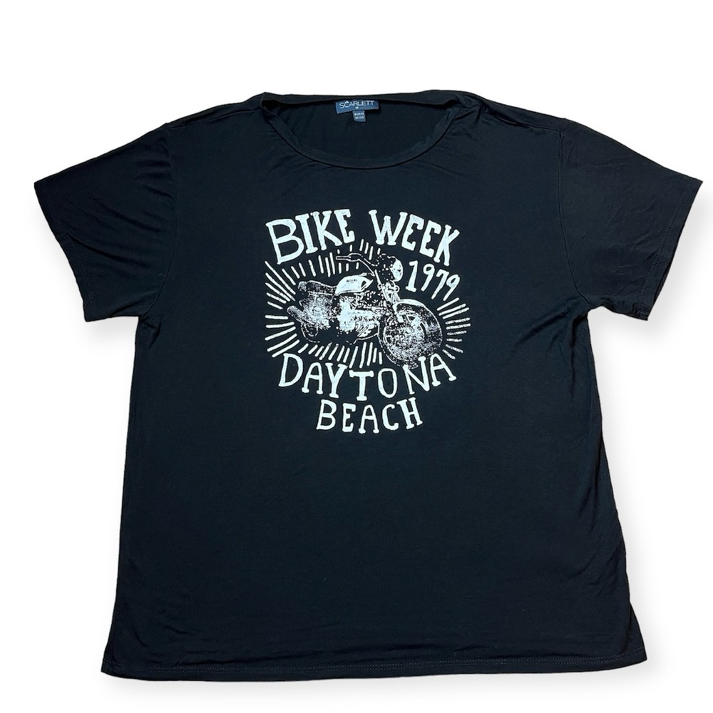 Bike Week Daytona Beach 1979 Women’s Black T-shirt Size M